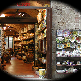Leoncini shop in San Gimignano Italy